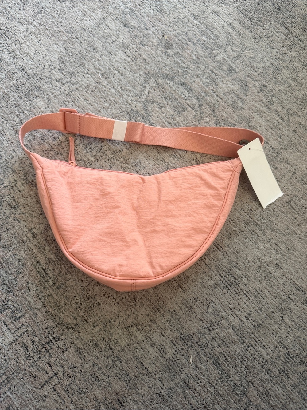 Pink Crescent Crossbody Bag